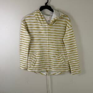 Ripcurl Hoodie Womens Size XS Long Sleeve yellow Striped Terry Cloth